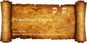 Prandtner Panna névjegykártya